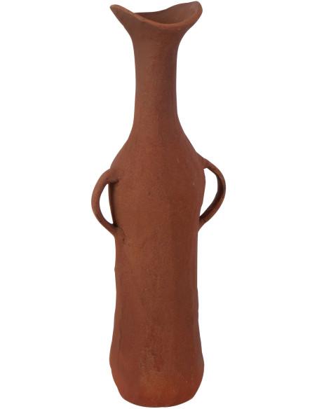 Vase antique avec anses Amphore Hauteur 40 cm en Métal Terracotta Terraya - 1