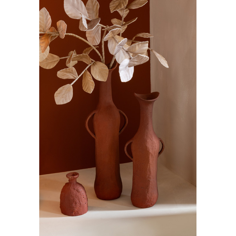 Vase antique avec anses Amphore Hauteur 40 cm en Métal Terracotta Terraya - 2