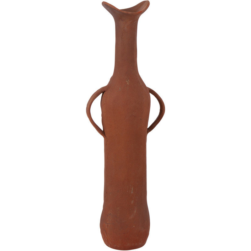 Grand Vase antique avec anses Amphore Hauteur 49 cm en Métal Terracotta Terraya - 1