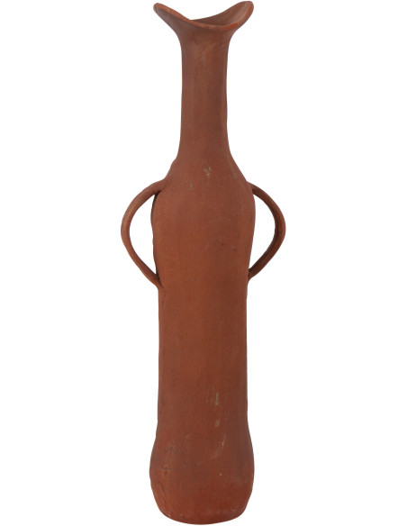 Grand Vase antique avec anses Amphore Hauteur 49 cm en Métal Terracotta Terraya - 1