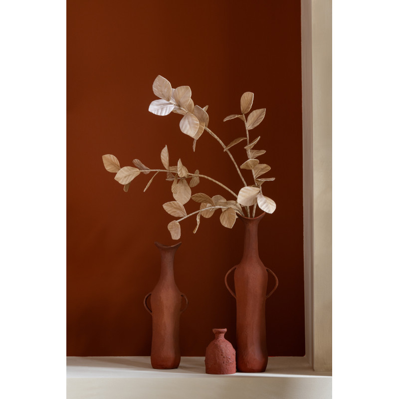 Grand Vase antique avec anses Amphore Hauteur 49 cm en Métal Terracotta Terraya - 4