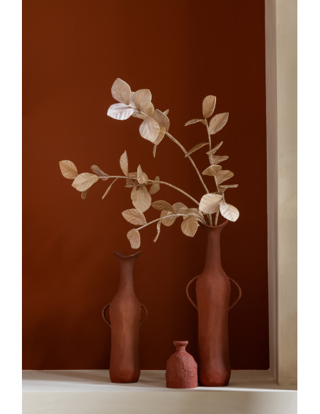 Grand Vase antique avec anses Amphore Hauteur 49 cm en Métal Terracotta Terraya - 4