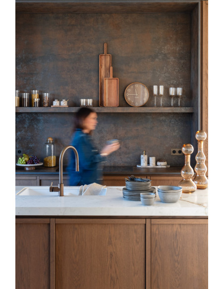 Grande Bouteille déco Flacon moderne Hauteur 52 cm en Verre Ambré Carol - 2