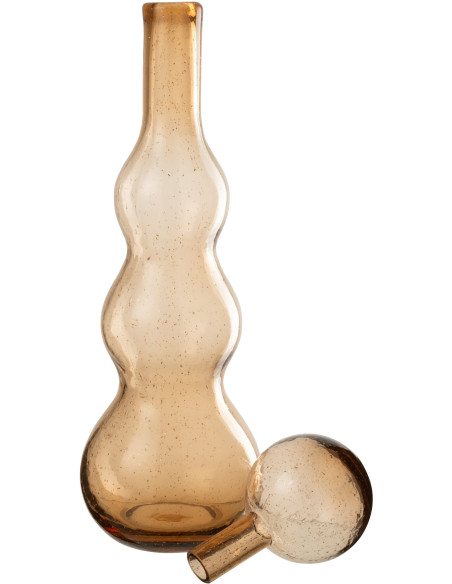 Grande Bouteille déco Flacon moderne Hauteur 52 cm en Verre Ambré Carol - 3