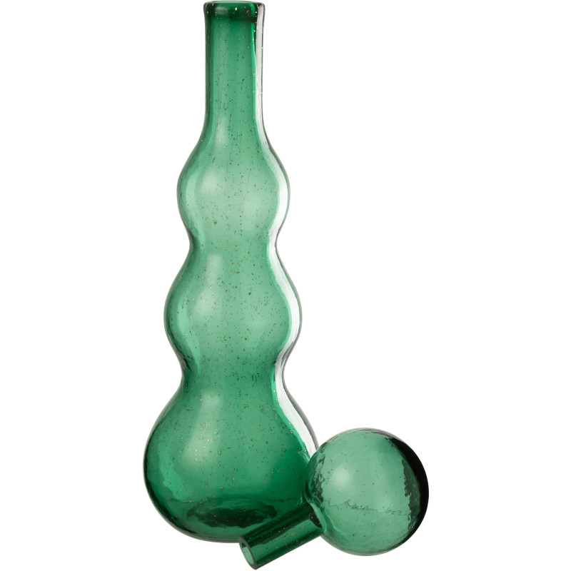 Grande Bouteille déco Flacon moderne Hauteur 52 cm en Verre Vert Carol - 3