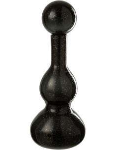Grande Bouteille déco Flacon moderne Hauteur 42 cm en Verre Noir Carol - 1