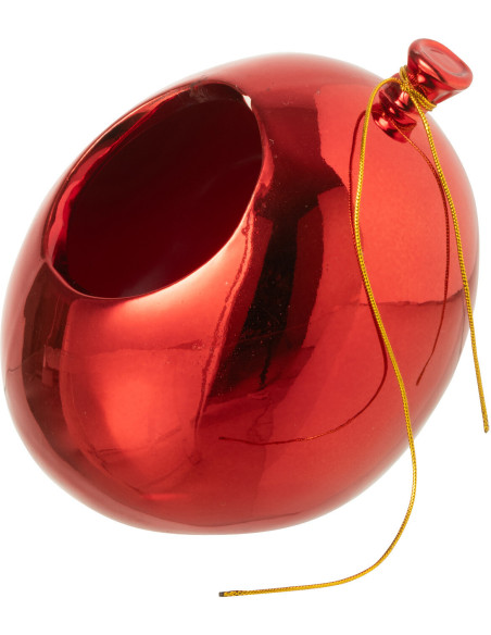 Cache Pot original moderne Ballon Diamètre 12 cm en Céramique Rouge Festaly - 1