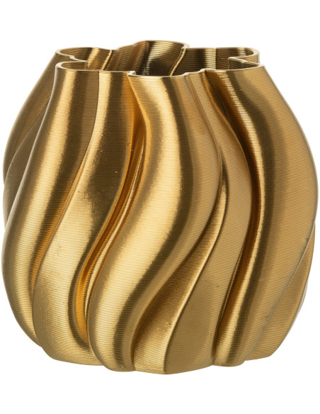 Vase design Impression 3D Boule Hauteur 22 cm en Porcelaine Doré Scultura - 1