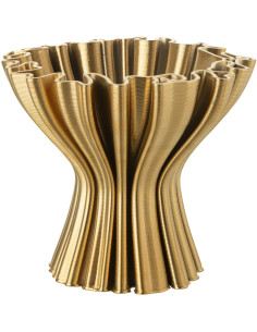 Vase design Impression 3D Corolle Hauteur 21 cm en Porcelaine Doré Scultura - 1