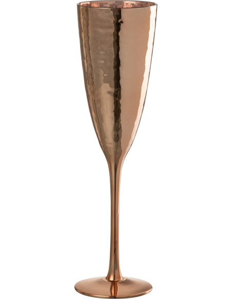 Flûte à champagne en Verre Cuivré Mirror - 1