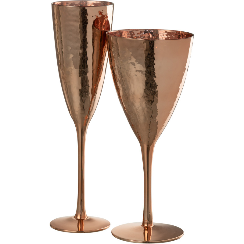 Flûte à champagne en Verre Cuivré Mirror - 3