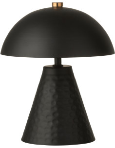 Lampe sans fil moderne Champignon Hauteur 18 cm en Métal Noir Mushio - 1