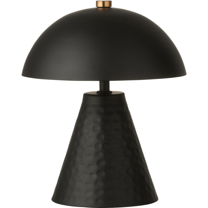 Lampe sans fil moderne Champignon Hauteur 18 cm en Métal Noir Mushio - 1