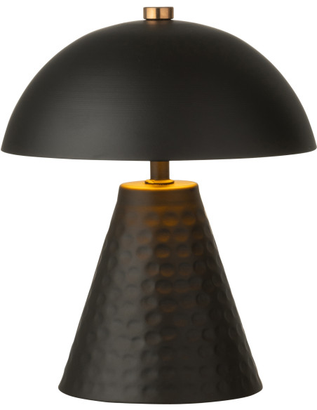Lampe sans fil moderne Champignon Hauteur 18 cm en Métal Noir Mushio - 3