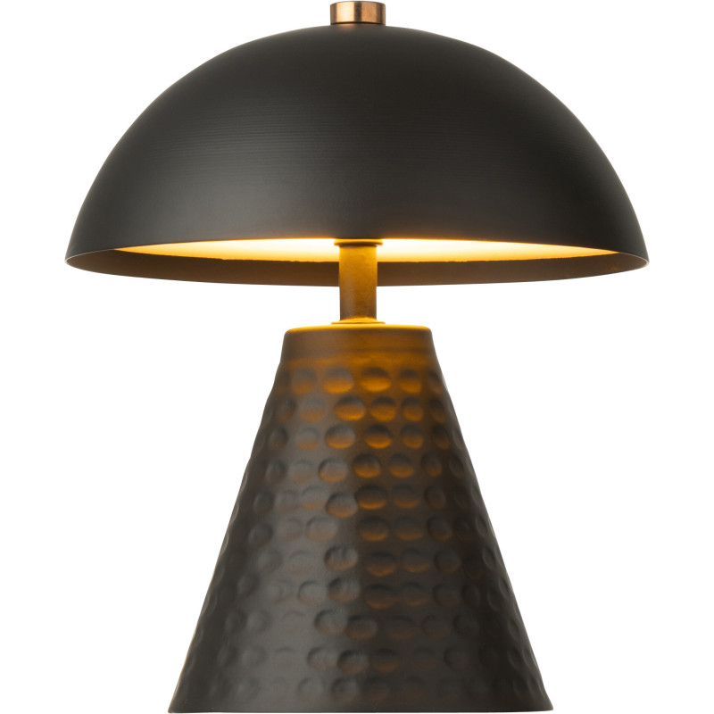 Lampe sans fil moderne Champignon Hauteur 18 cm en Métal Noir Mushio - 6