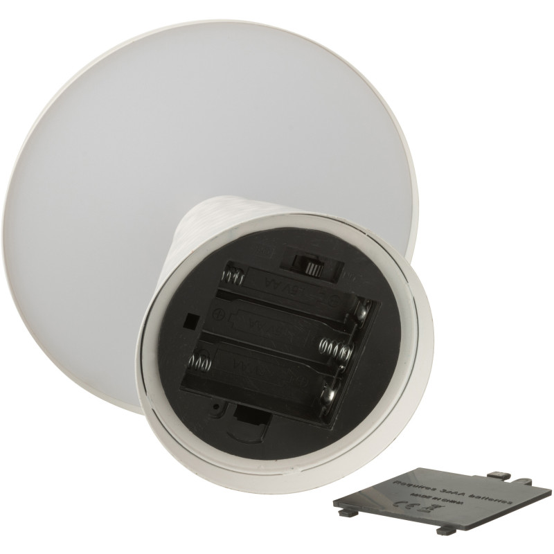 Lampe sans fil moderne Champignon Hauteur 18 cm en Métal Blanc Mushio - 4