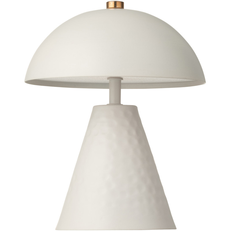 Lampe sans fil moderne Champignon Hauteur 18 cm en Métal Blanc Mushio - 6