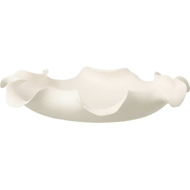 Grand Vide poches moderne Fleur Diamètre 37 cm en Céramique Blanc Helix - 3