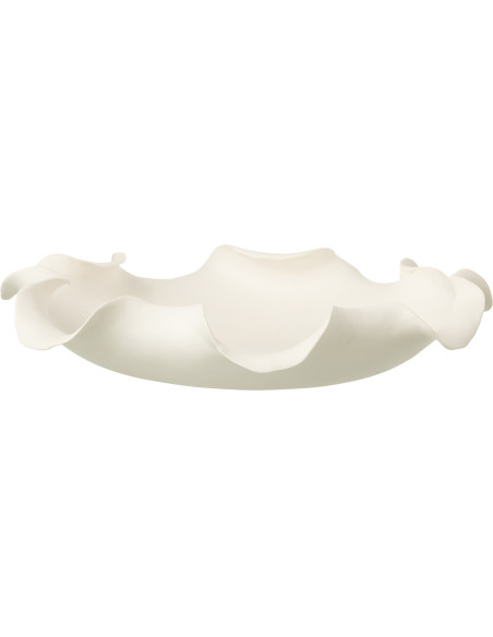 Grand Vide poches moderne Fleur Diamètre 37 cm en Céramique Blanc Helix - 3