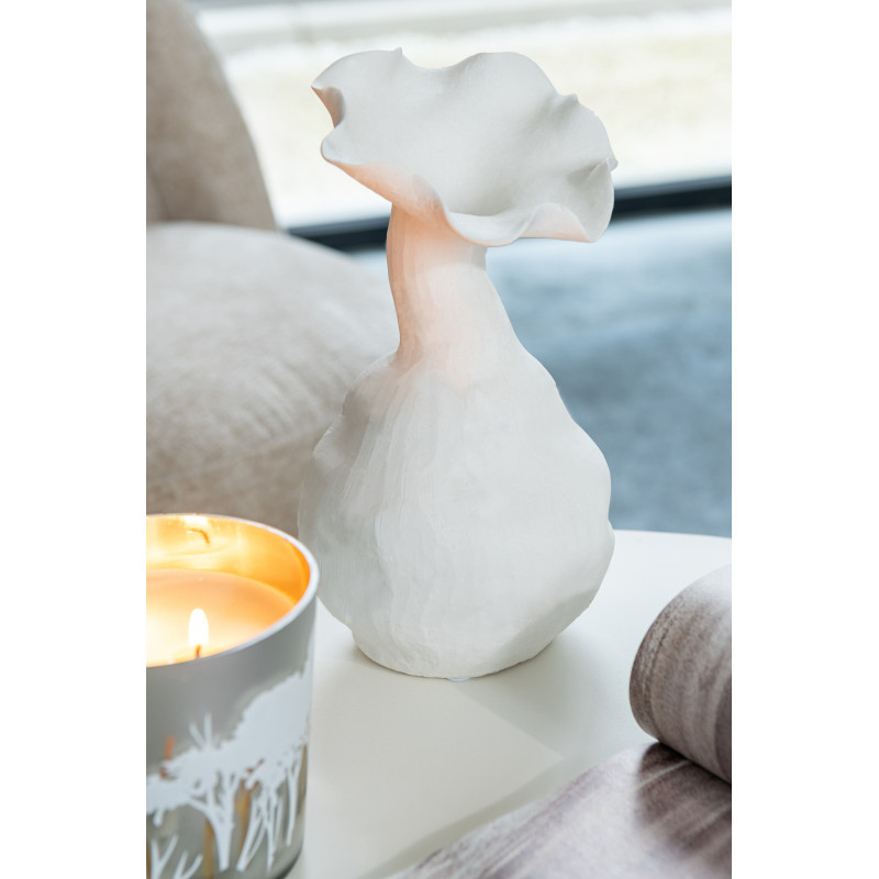 Vase moderne Soliflore Hauteur 24 cm en Céramique Blanc Helix - 4