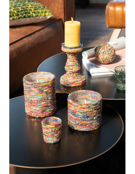 Vase moderne Soliflore Hauteur 38 cm en Céramique Blanc Helix - 2