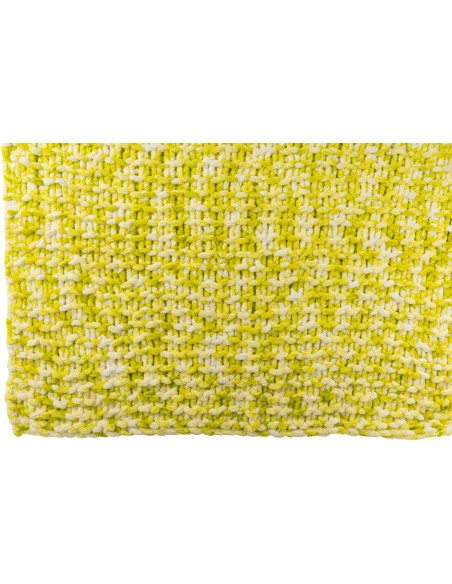 Plaid Tricot chaud 130x170 en Tissu Vert Blanc Motif tricoté Knitty - 2