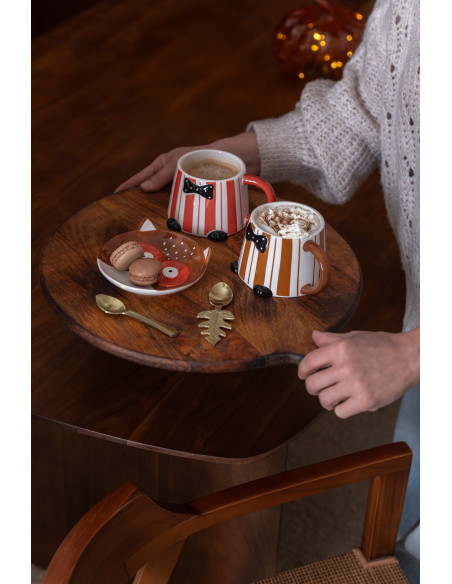 Coffret 4 petites cuillères originales Feuilles en Acier inoxydable Doré Botanio - 2