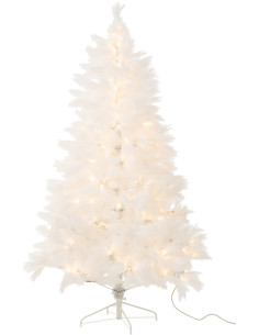 Grand Sapin de Noël lumineux original Pampa Hauteur 210 cm en Métal Blanc Plumina - 1