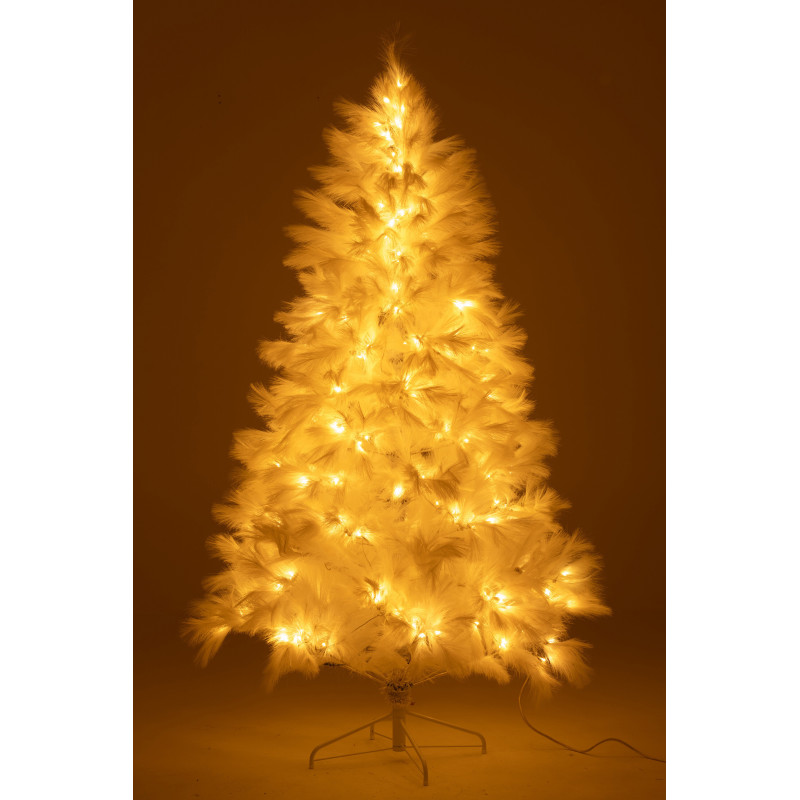 Grand Sapin de Noël lumineux original Pampa Hauteur 210 cm en Métal Blanc Plumina - 3
