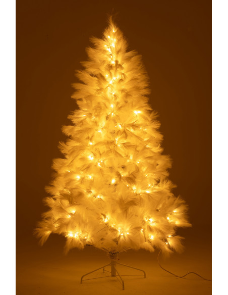 Grand Sapin de Noël lumineux original Pampa Hauteur 210 cm en Métal Blanc Plumina - 3