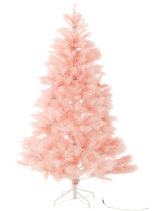 Grand Sapin de Noël lumineux original Pampa Hauteur 210 cm en Métal Rose clair Plumina - 2