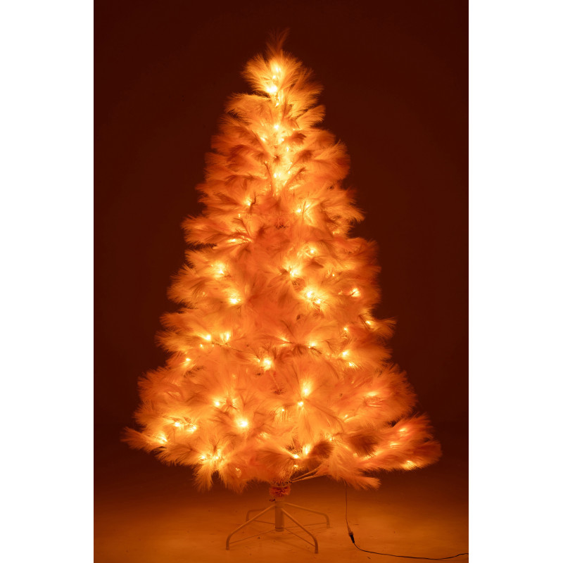 Grand Sapin de Noël lumineux original Pampa Hauteur 210 cm en Métal Rose clair Plumina - 3