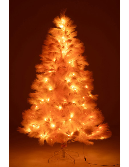 Grand Sapin de Noël lumineux original Pampa Hauteur 210 cm en Métal Rose clair Plumina - 3