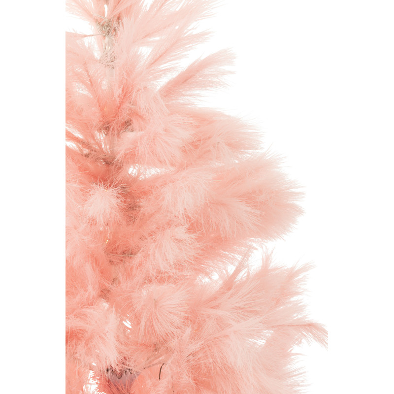 Grand Sapin de Noël lumineux original Pampa Hauteur 210 cm en Métal Rose clair Plumina - 4