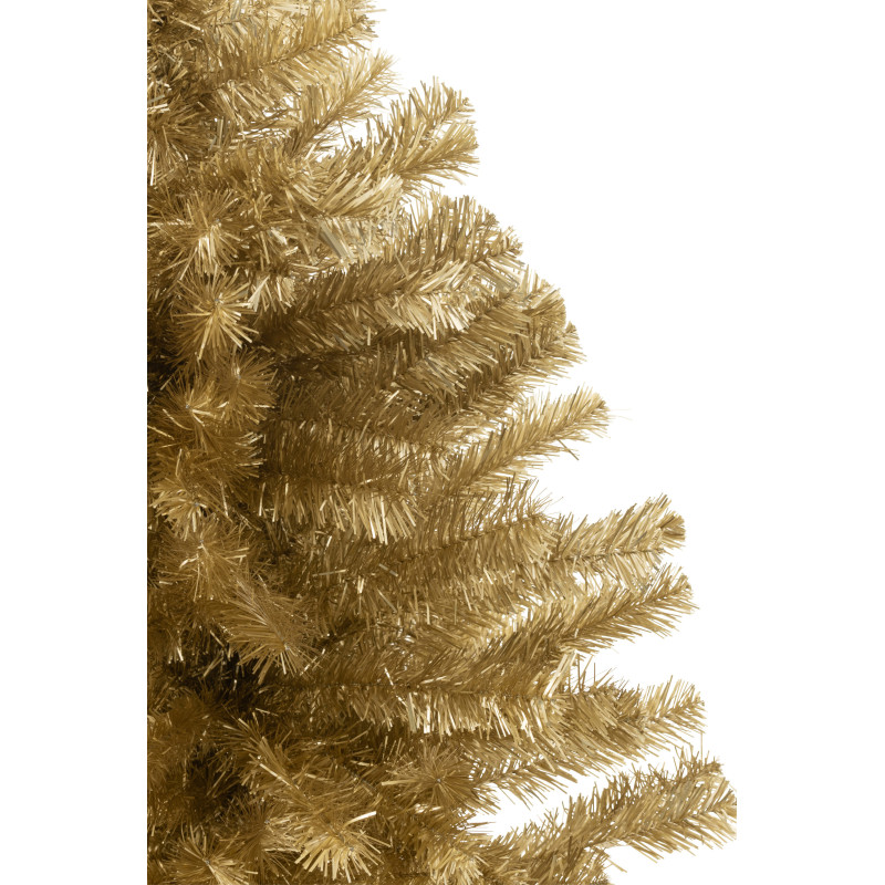 Sapin de Noël artificiel Hauteur 90 cm en Plastique Doré Feorio - 2