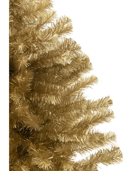 Sapin de Noël artificiel Hauteur 90 cm en Plastique Doré Feorio - 2