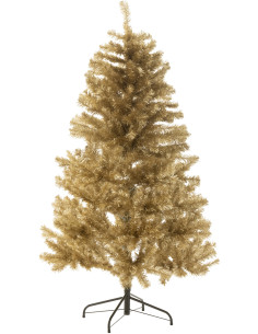 Grand Sapin de Noël artificiel Hauteur 150 cm en Plastique Doré Feorio - 1
