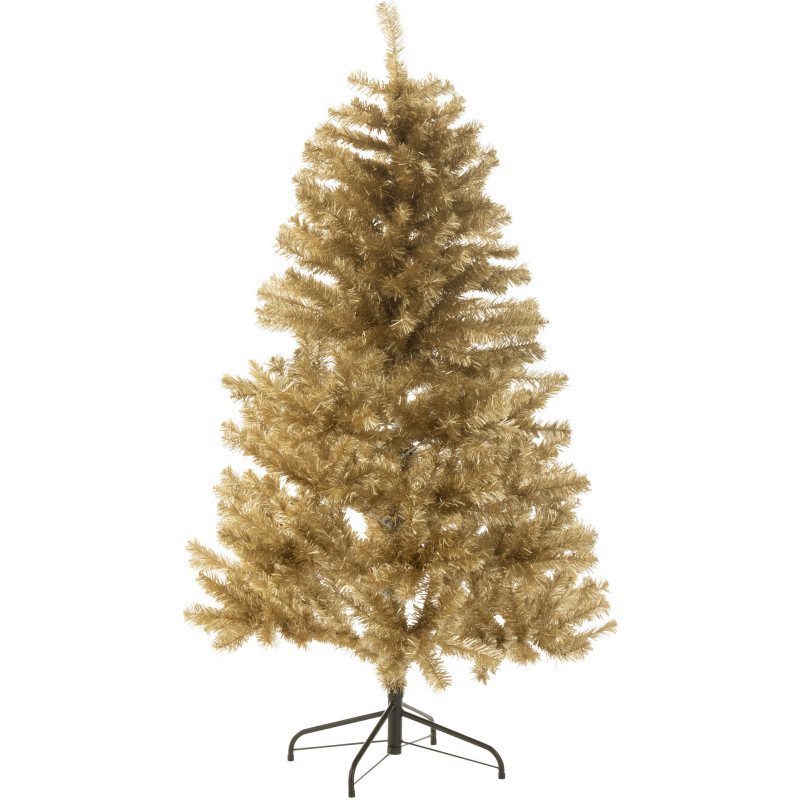 Grand Sapin de Noël artificiel Hauteur 150 cm en Plastique Doré Feorio - 1