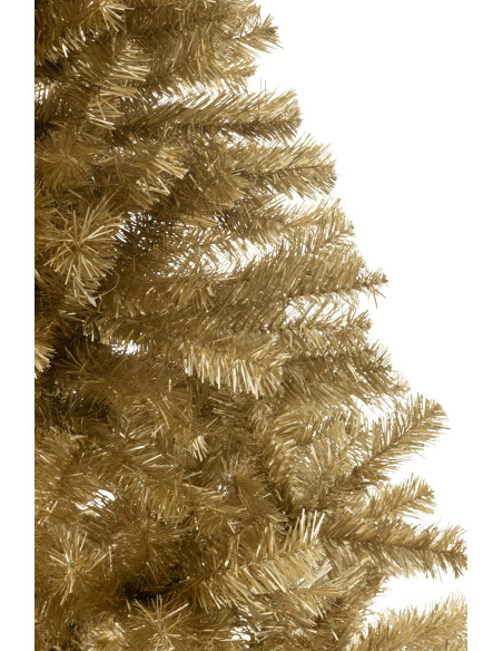 Grand Sapin de Noël artificiel Hauteur 150 cm en Plastique Doré Feorio - 3