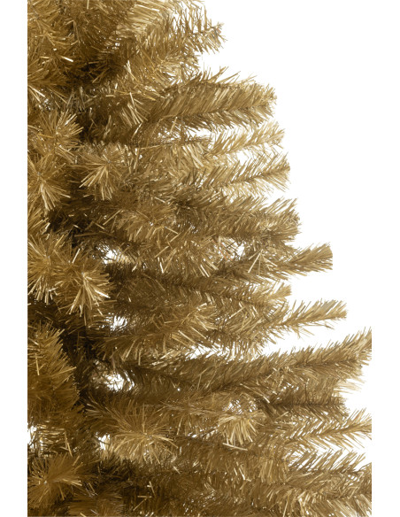 Grand Sapin de Noël artificiel Hauteur 210 cm en Plastique Doré Feorio - 3