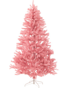 Grand Sapin de Noël artificiel Hauteur 210 cm en Plastique Rose Feorio - 1