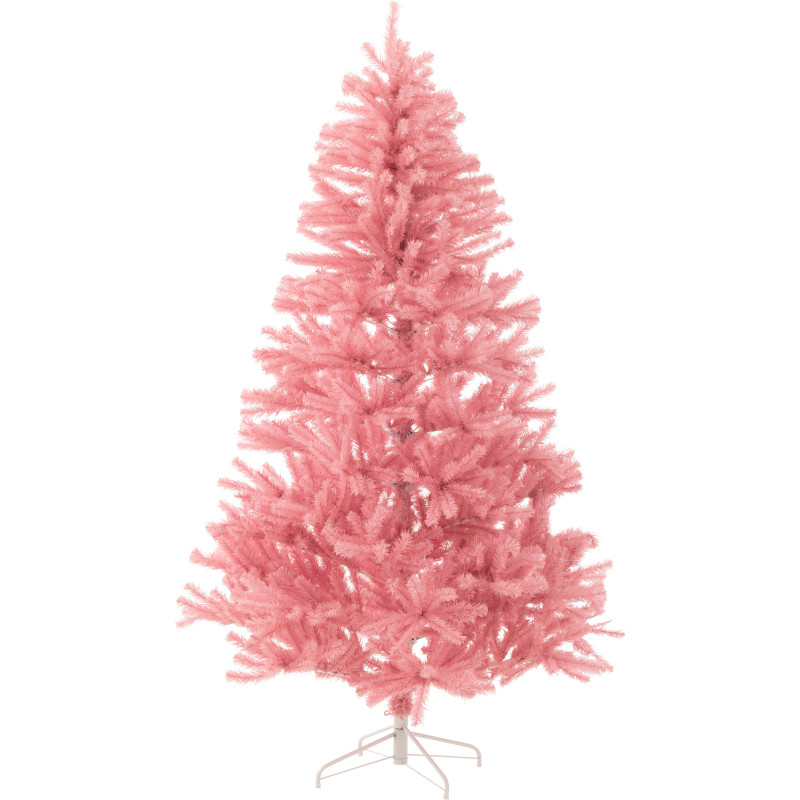 Grand Sapin de Noël artificiel Hauteur 210 cm en Plastique Rose Feorio - 1