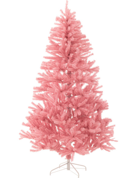 Grand Sapin de Noël artificiel Hauteur 210 cm en Plastique Rose Feorio - 1