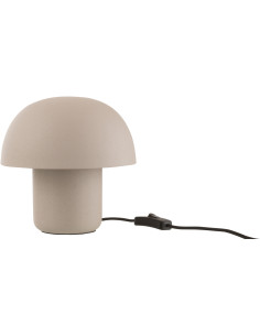 Petite Lampe à poser moderne Champignon Hauteur 20 cm en Métal Grège Ambrys - 1