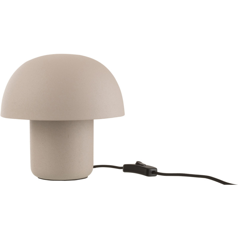 Petite Lampe à poser moderne Champignon Hauteur 20 cm en Métal Grège Ambrys - 1