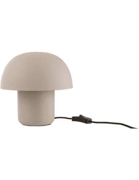 Petite Lampe à poser moderne Champignon Hauteur 20 cm en Métal Grège Ambrys - 1