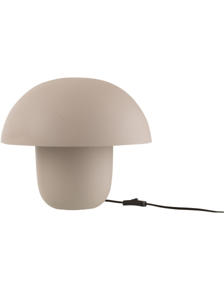 Lampe à poser moderne Champignon Hauteur 35 cm en Métal Grège Ambrys - 1