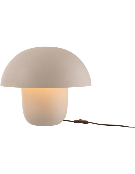 Lampe à poser moderne Champignon Hauteur 35 cm en Métal Grège Ambrys - 2