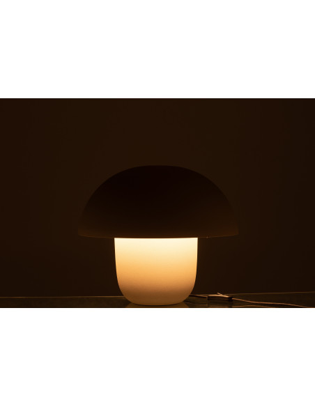 Lampe à poser moderne Champignon Hauteur 35 cm en Métal Grège Ambrys - 3