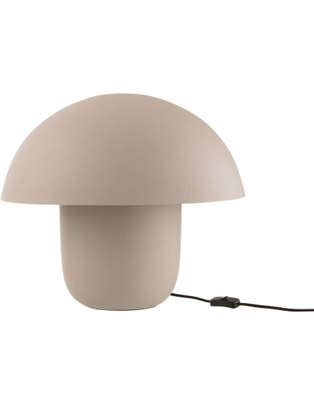 Grande Lampe à poser moderne Champignon Hauteur 44 cm en Métal Grège Ambrys - 1